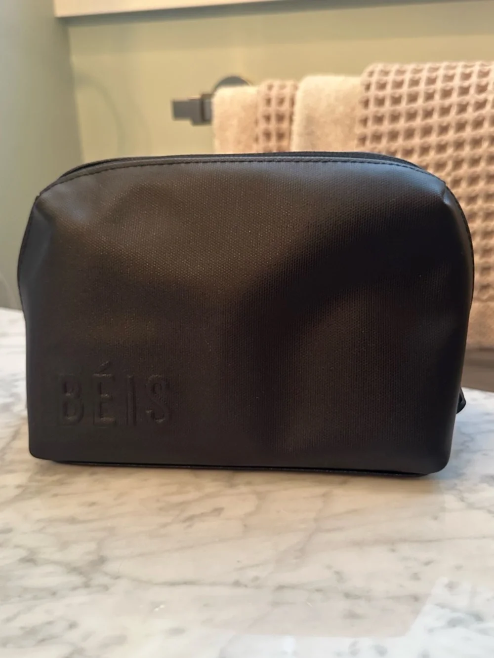 BEIS Black Travel Cosmetic Bag